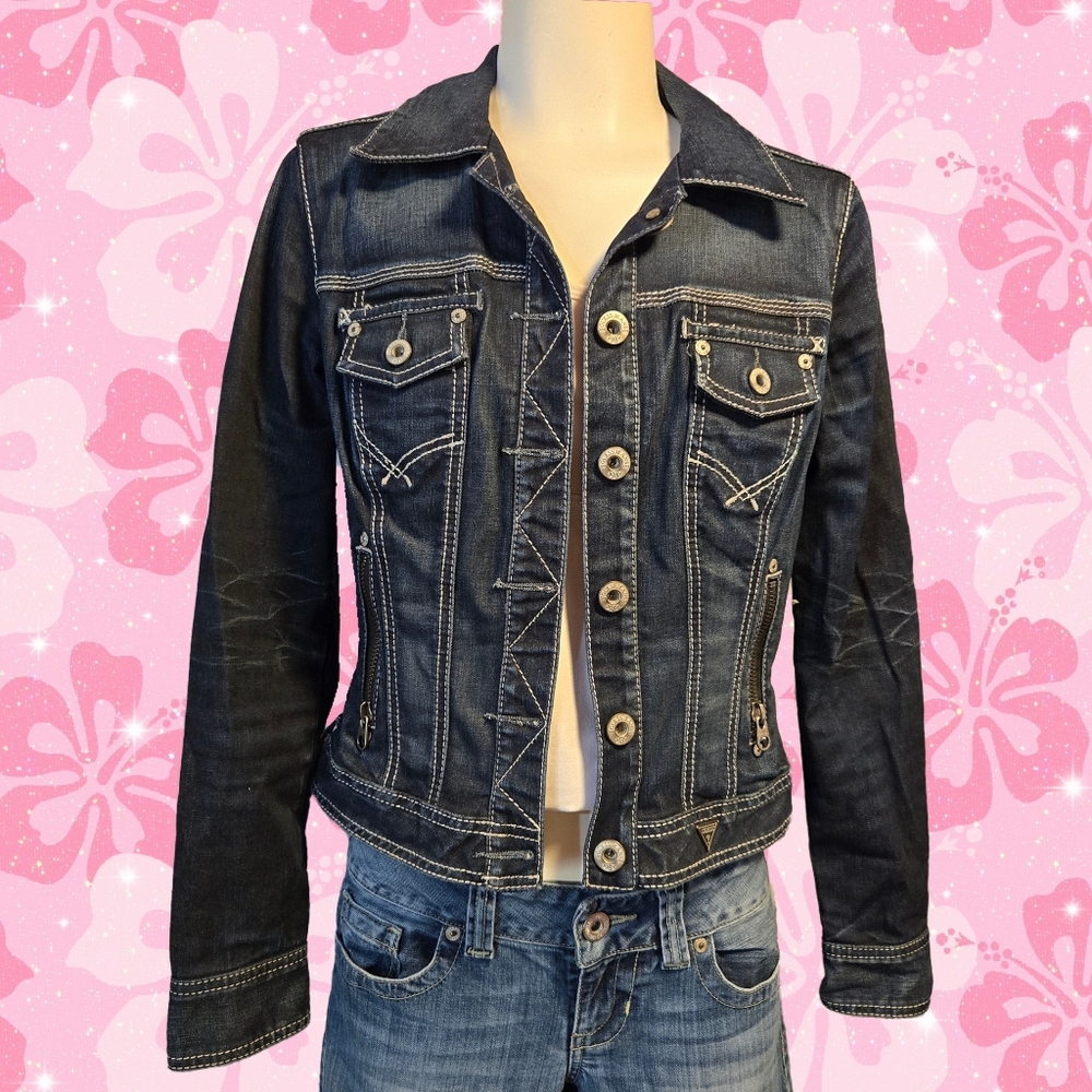 Y2K Guess Jean‎ Jacket - Size Small